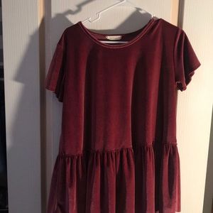 Red velvet top